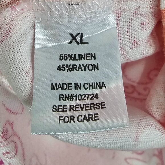 Hester & Orchard Pink Bandana Patchwork Peasant Blouse Boho Hippie XL - Picture 11 of 13